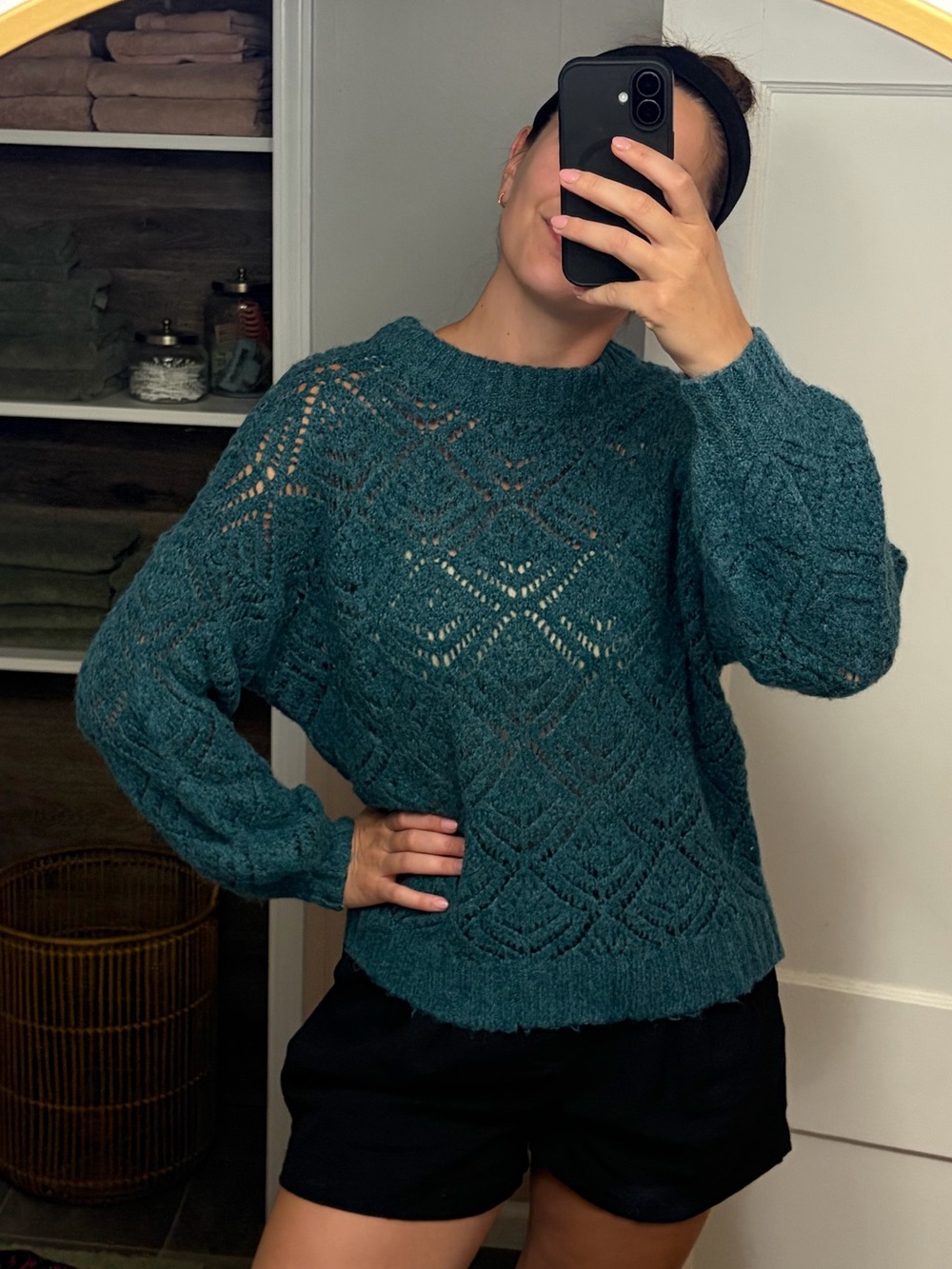 Teal Knit Women's Sweater
